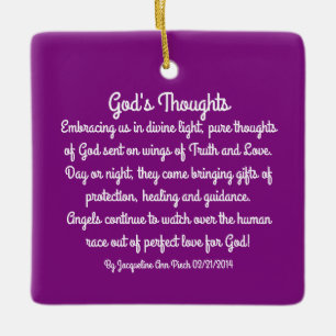 Gedanken Gottes Poesie Keramikornament