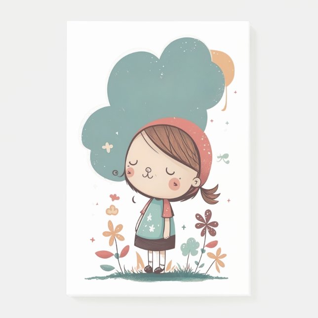 Gedanken Post-it Klebezettel (Vorderseite)