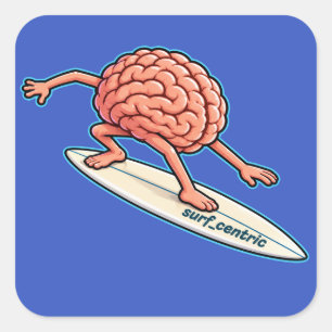 Gedanken Surfen Quadratischer Aufkleber