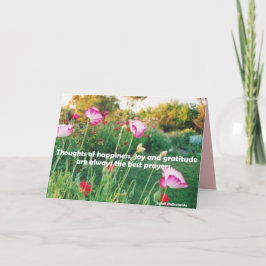 Gedanken über Glück florale Blume Gartenkarte Karte