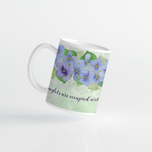 Gedanken über Liebe Violett-Blume Kaffeetasse (Von Creator hochgeladen)