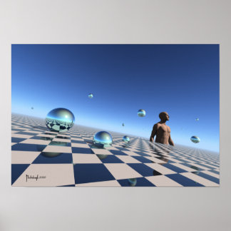 Gedanken und Realität surreale Kunst Poster