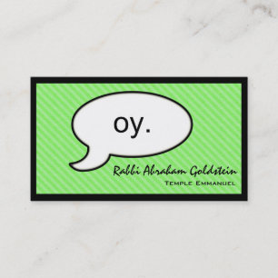 Gedanken-Wolke Oy Rabbiner-Visitenkarte Visitenkarte