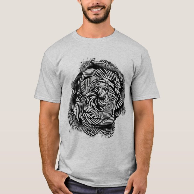 Gedankenbiegeende optische Illusion Hypnotic Geome T-Shirt (Vorderseite)