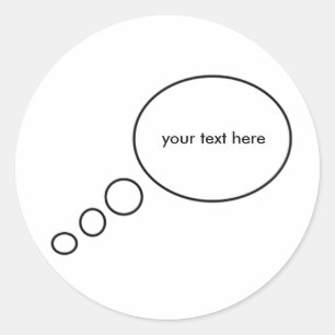 Gedankenblasenaufkleber Runder Aufkleber