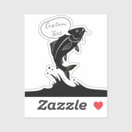 Gedankengang: Personalisierter Sprung Fisch - Lapt Aufkleber