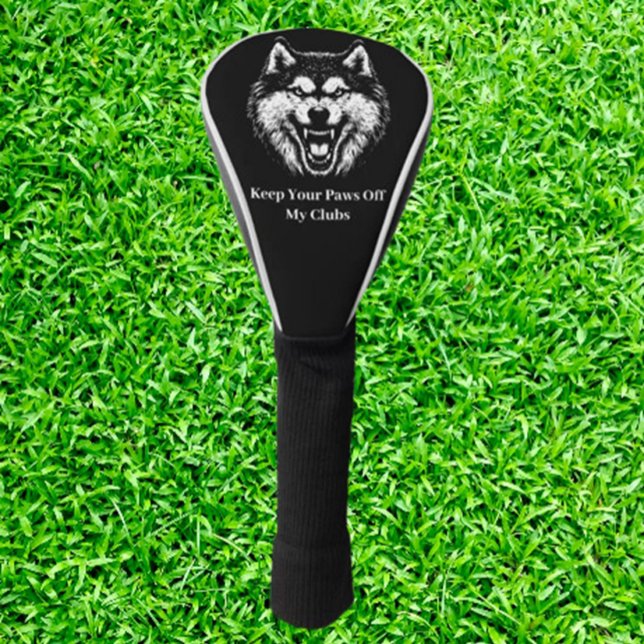 Gedankenreicher Wolf Geschenk Golf Headcover (Protect your clubs in style—perfect gift for passionate golfers!)