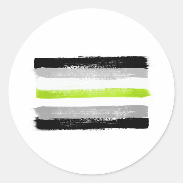 GEDANKENSTEIN PRIDE FLAG RUNDER AUFKLEBER (Vorderseite)