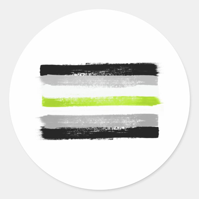 GEDANKENSTEIN PRIDE FLAG RUNDER AUFKLEBER (Vorderseite)