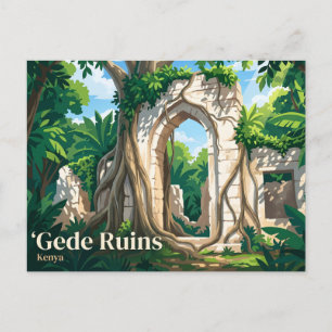 Gede-Ruinen Kenia Postkarte