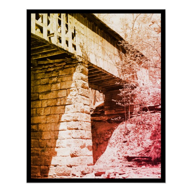 Gedeckte Brücke Poster (Vorderseite)