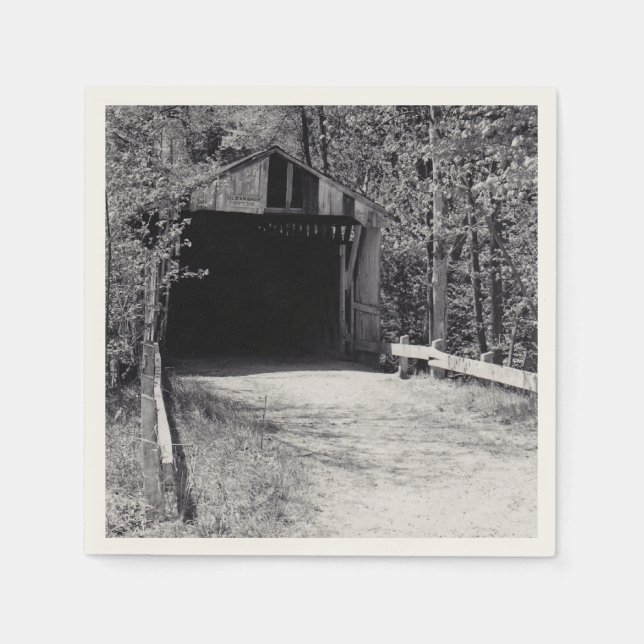 Gedeckte Brücke Serviette (Vorderseite)