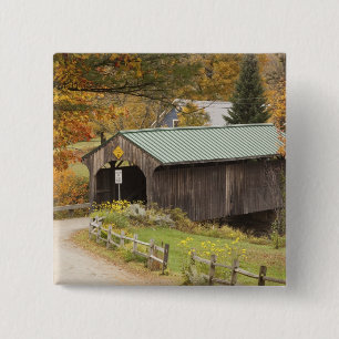Gedeckte Brücke, Vermont, USA Button