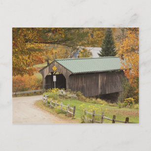 Gedeckte Brücke, Vermont, USA Postkarte