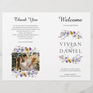 Gedeckte Wildblumen für Hochzeiten Flyer