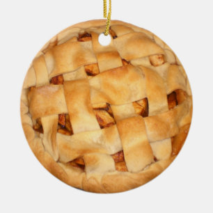 Gedeckter Apfelkuchen Keramik Ornament