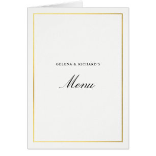 Gedecktes, elegantes Menü für Hochzeiten