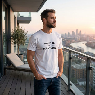 Gedeihen Nicht Überleben Ästhetischer Minimalistis T-Shirt