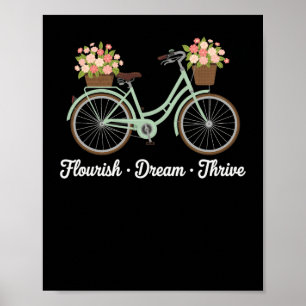 Gedeihen Traum Erfolg Floral Fahrrad Trump Subtil Poster