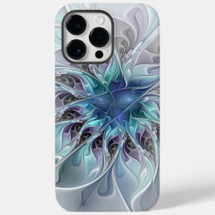 Gedeihende abstrakte moderne fraktale Blume mit Bl Case-Mate iPhone 14 Pro Max Hülle