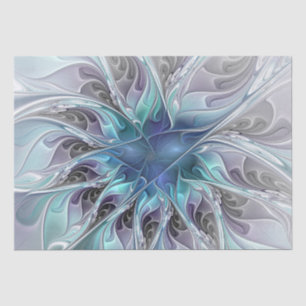 Gedeihende abstrakte moderne fraktale Blume mit Bl Seidenpapier