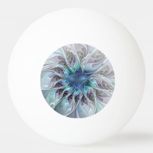 Gedeihende abstrakte moderne fraktale Blume mit Bl Tischtennisball