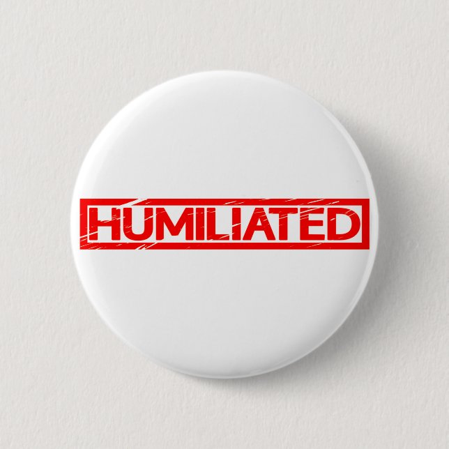 Gedemütigte Briefmarke Button (Vorderseite)
