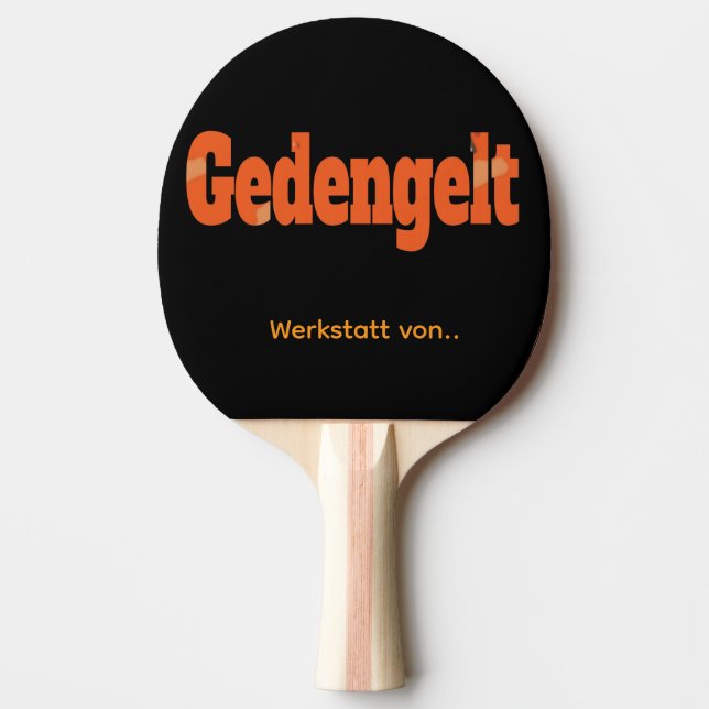 Gedengelt  tischtennis schläger (Vorderseite)
