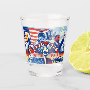 Gedenk- 1776-2026 USA Semiquincentennial Schnapsglas