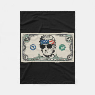 Gedenk-250-Jahre-Dollar-Schein-Design Trump F Fleecedecke