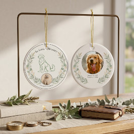 Gedenk-Andenken für Golden Retriever in Salbei-Bot Keramik Ornament