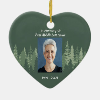 Gedenk-Christliche-Wildnis-Wald-Bäume Keramik Ornament