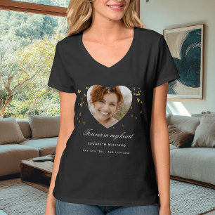 Gedenk-Foto in Goldherzrahmen T-Shirt