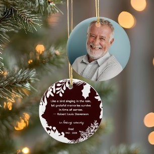 Gedenk Gedenkblatt Grüne Fotografie Keramik Ornament