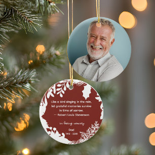 Gedenk Gedenkblatt Grüne Fotografie Keramik Ornament