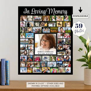 Gedenk IN LIEBEVOLLER ERINNERUNG Schrift 59 Fotoco Poster