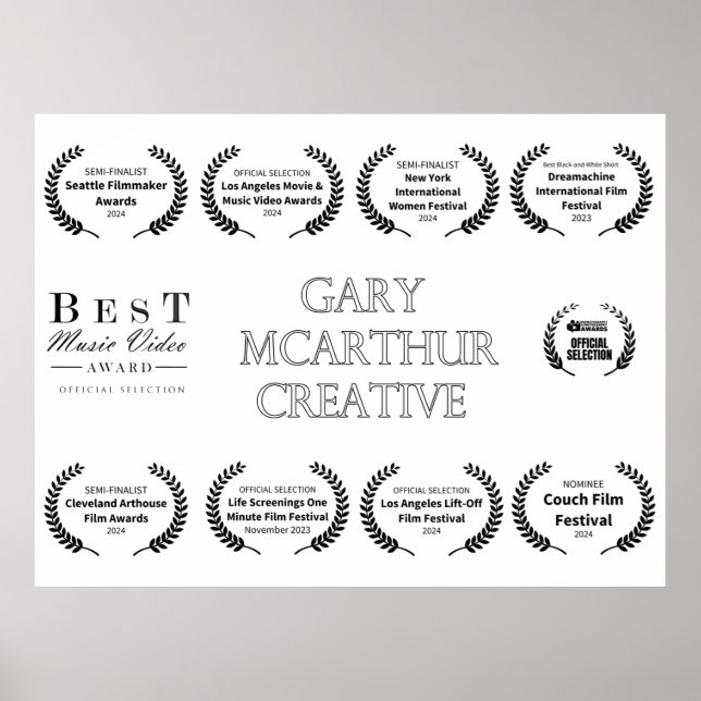 Gedenk Laurels Poster (Vorne)