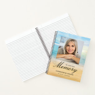 Gedenk- oder Trauerfoto Strand Ozean Notizbuch