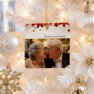 Gedenk-Weihnachtsfoto In Liebevoller Erinnerung An Keramikornament