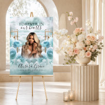 Gedenk-Willkommensschild Blaue Rosen Goldene Tore