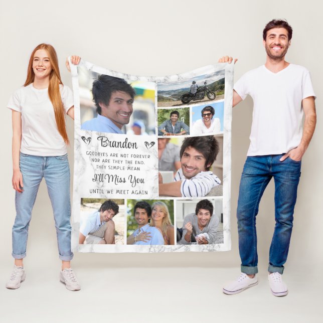 Gedenkangebot 8 Foto Erinnerung Marmor halten Fleecedecke (Beispiel)