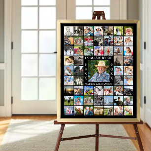 Gedenkbild 55 Foto-Collage in Erinnerung Poster