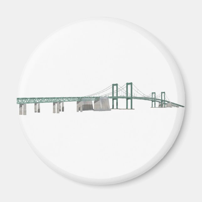 Gedenkbrücke Delaware: 3D-Modell: Magnet (Vorne)