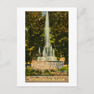 Gedenkbrunnen, Zentralpark, Lansing, Michigan Postkarte