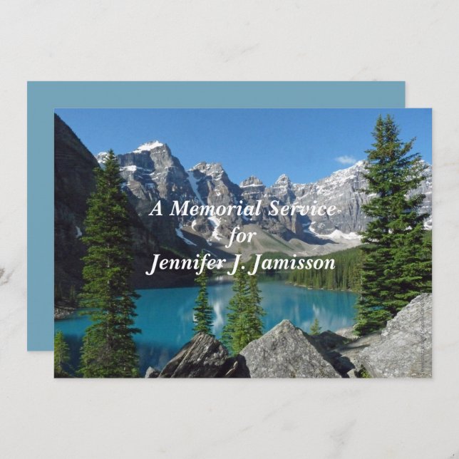 Gedenkdienst Einladung Gebirge See (Vorne/Hinten)