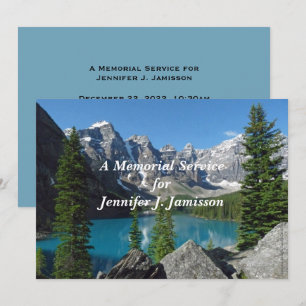 Gedenkdienst Einladung Gebirge See