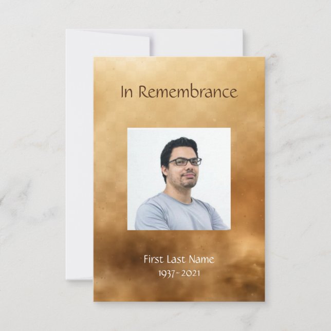 Gedenkdienst Einladung Maskuline (Vorderseite)