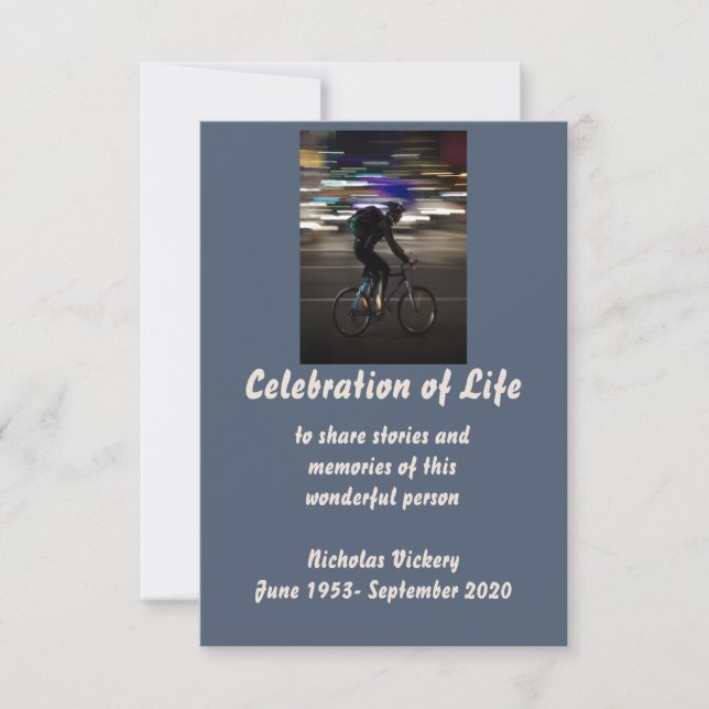 Gedenkdienst lädt zum Fahrradfahren ein Einladung (Vorderseite)