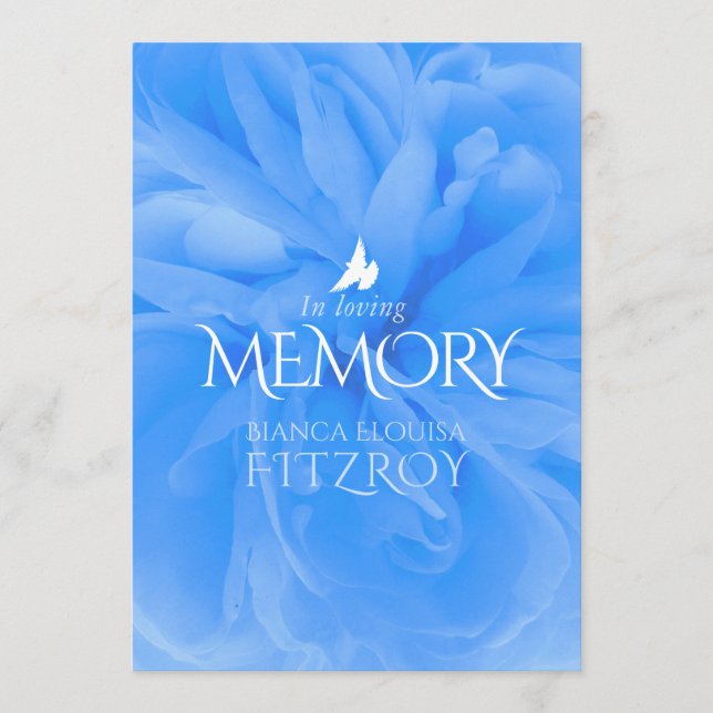 Gedenkdienst lila Rose Beerdigung Programm (Vorderseite)