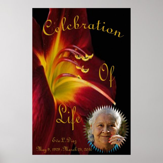 Gedenkdienstausdruck Poster (Vorne)